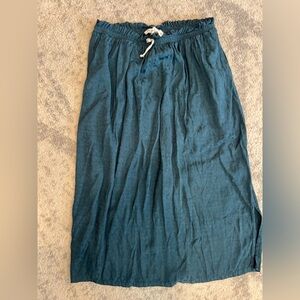 NEW Women’s THOUGHT Teal Cheetah Print Midi Skirt ~ 10/Medium